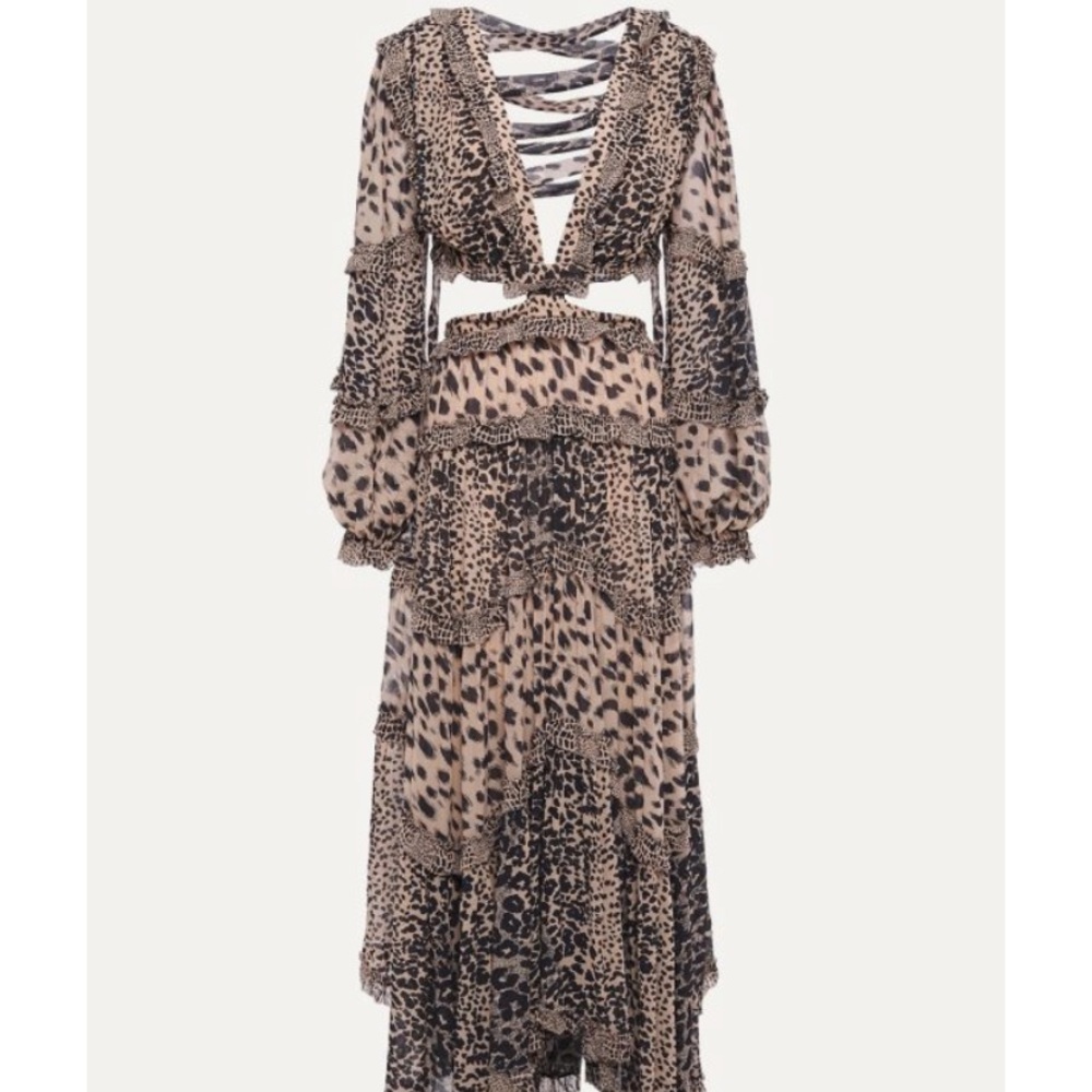Zimmermann Allia Leopard Cutout Dress AU1/S - Picture 12 of 12